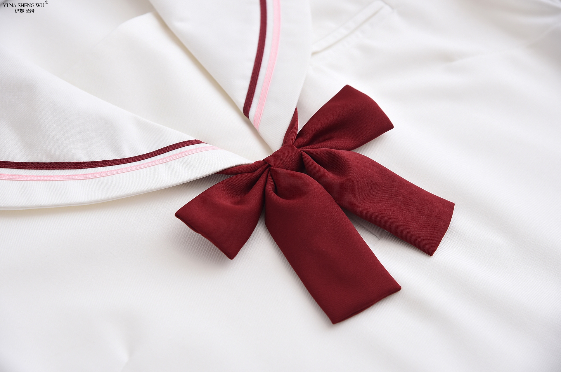 Sailor Suit School Uniform Sets Red Pleated Skirt JK School Uniforms For Girls White Shirt and Red Skirt Suits Student Cosplay