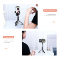 2 IN 1 Wirleless Bluetooth Mini Selfie Stick Fill Light Ring Remote Extendable Foldable With Tripod For Ios/Android Smartphone