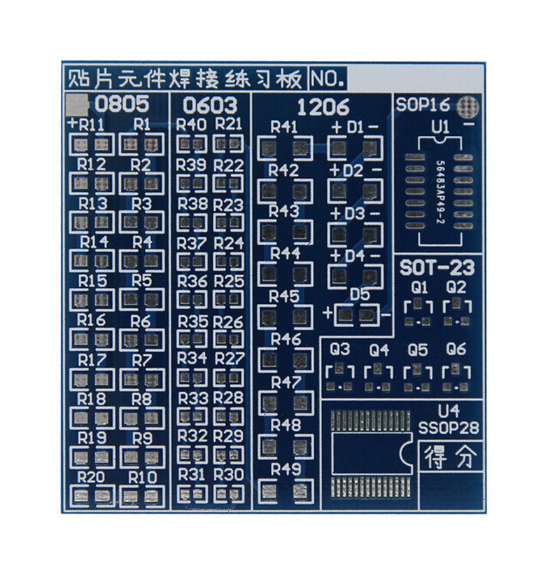 Electronic SMT SMD Component Welding Practice Board Soldering DIY Kit Resitor Diode Transistor By Start Learning