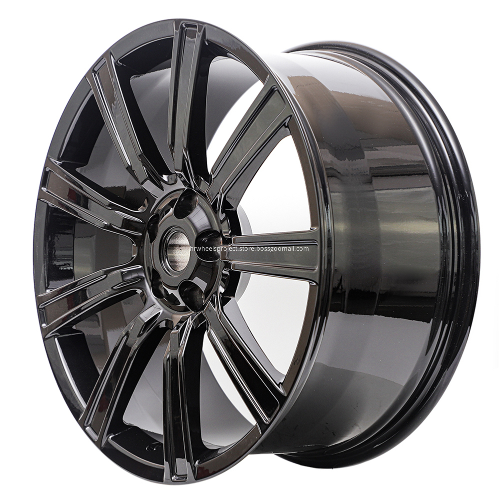 22" RANGE ROVER FORGED RIMS BLACK STORMERS WHEELS