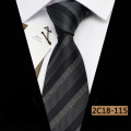 YISHLINE 2020 Luxury 8CM Mens tie New Stripes Designer Man Neck Ties Jacquard Neckwear bridegroom Wedding Tie Men Accessories