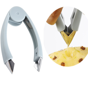 1pc Stainless Steel Comfortable Handle Pineapple Seed Sheller Multifunctional Cleaning Fruit Seed Remover Clip Kitchen Tools