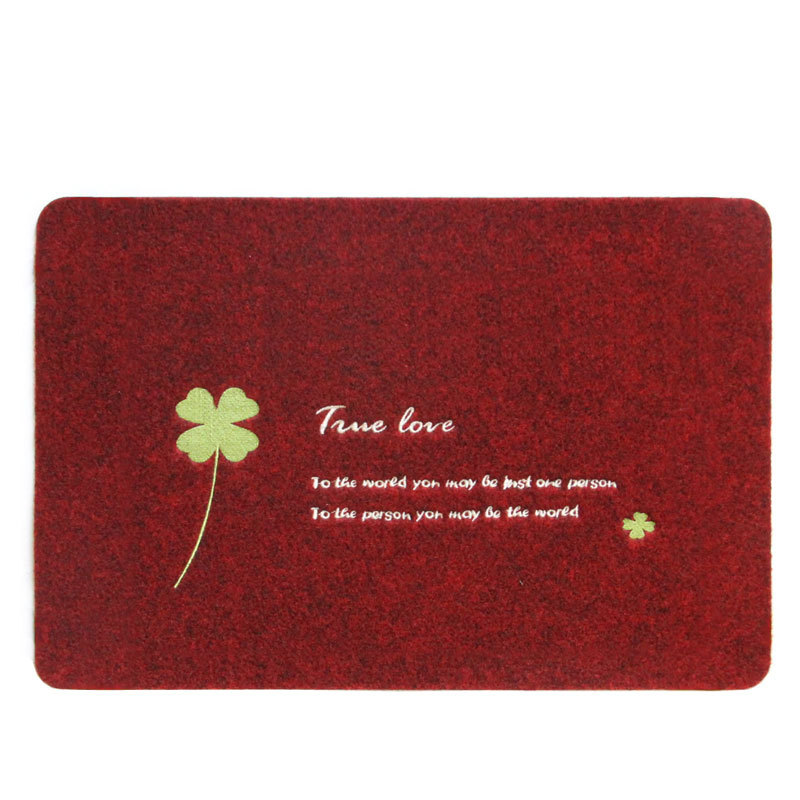 Polyester carpet floor mats door mats embroidered Korean companies to customize the front foyer carpet pad