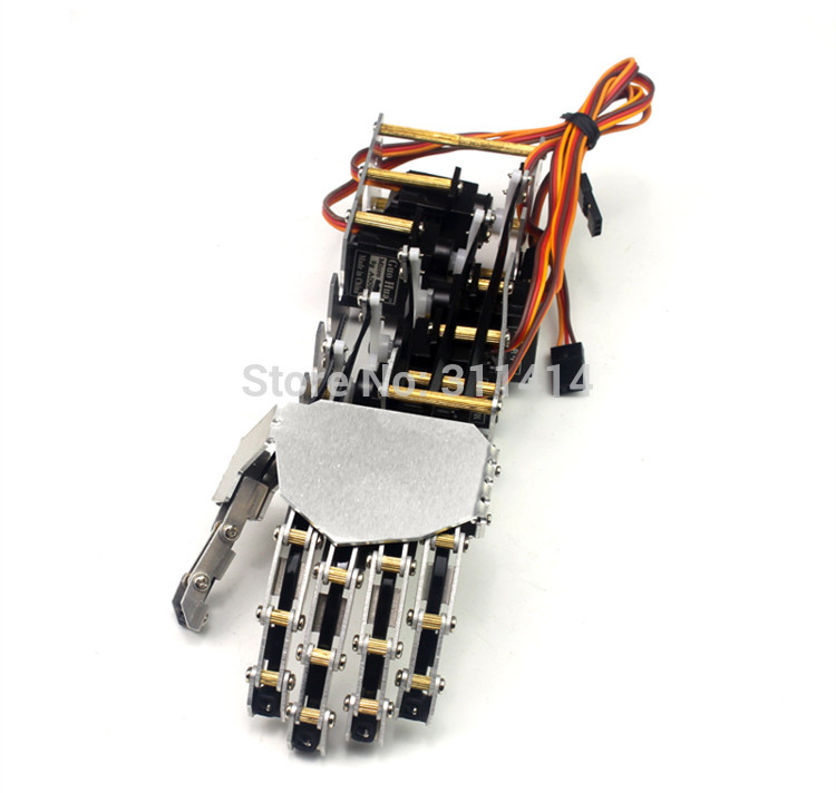 5DOF Humanoid Five Fingers Metal Manipulator Arm Mount Kit Left + Right Hand With GS9018 Servos For Robot DIY Assembly