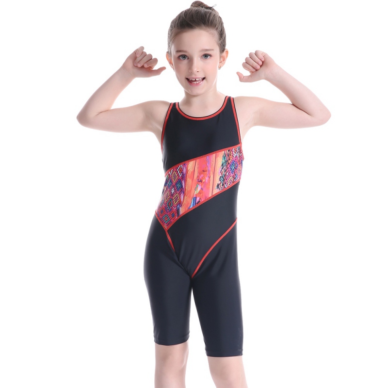 2018 New children's One Piece swimsuit girls swimwear baby Bodysuit Racing swimsuit girl Surf Suits bathing suit for 5-14 years