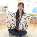 Cushion Decorative Funny Pillow Cat Animal Bed Pillows Cartoon Alien Green Cushion Long Thick Pillows Creative Pillow Decor