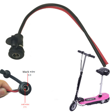 Electric Scooter Charging Port With Charging Cable Charging Round Socket Hole Plastic For Balance Car Scooter Parts Accessories