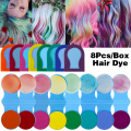 Hot 8 Colors/Box Hair Dye Chalk Powder DIY Temporary Portable Hair Beauty Soft Pastels Salon Styling Wash-Out Women Accessories