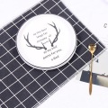 2020 NEW 1 Pcs Plaid Cotton Placemat Japanese Fashion Style Fabric Table Mats Napkins Simple Design Tableware Kitchen Tool