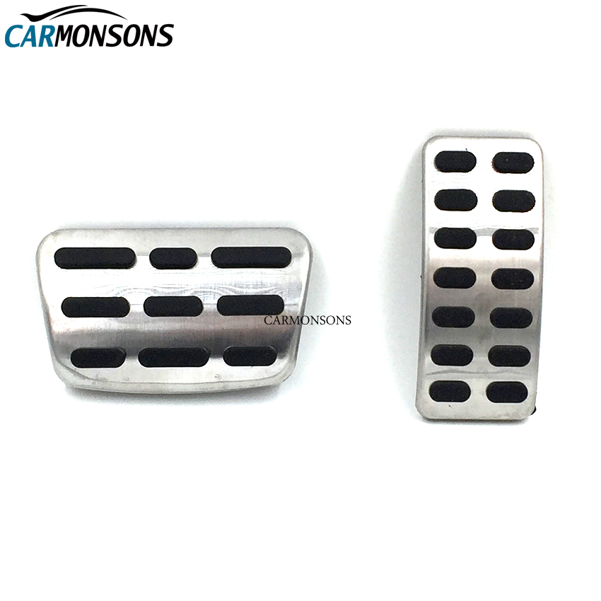 Carmonsons AT MT Stainless Steel Gas Brake Pedal Cover for Kia Rio K2 2012-2017 Soul 2013-2016 Cerato Car Styling