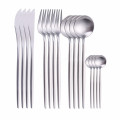 Cutlery Dinner Set 16Pcs Knives Forks Spoons Tableware Set Silverware Kitchen Flatware Set Stainless Steel Dinnerware Home Party