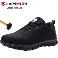 LARNMERN Men's Work Safety Shoes Steel Toe Anti-smashing Reflective Lightweight-750g Breathable Construction Sneaker