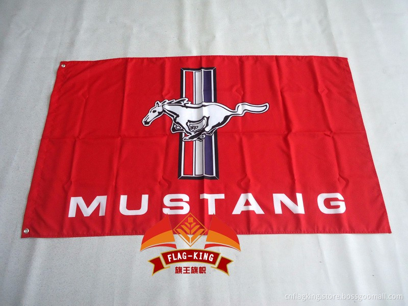 Mustang grey flag Mustangs Flag Mustangs red Flag 90*150cm 100% polyster