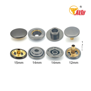 Brass Snap Fastener Set 403# Gunmetal Long Leg