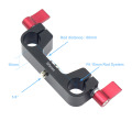 1/4" DSLR Rod Clamp Mounting Adapter for 15mm Rail Rod System SLR 5D2 5D3 60D 600D Camera DV Video Film Photo Studio Accessories