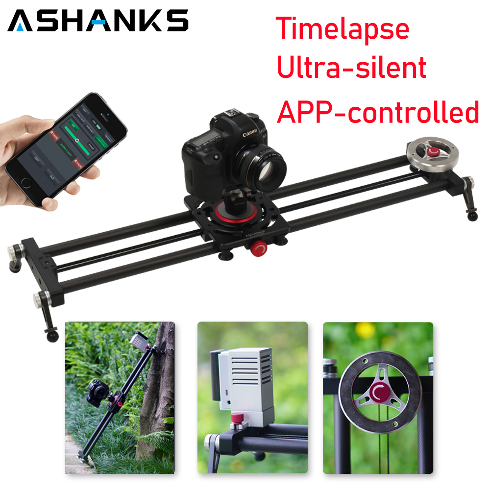 ASHANKS Camera Track Slider 31"/47" Motorized APP Carbon Fiber DSLR Track Dolly Rail for Time Lapse and Video Photography C200