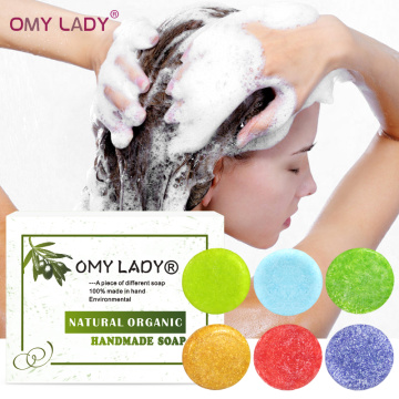 OMY LADY 100% Pure Natural Handmade Shampoo Soap Essential Oil for Dry Hair Oil Hair Cold Processed Anti-Dandruff Off Hair Care