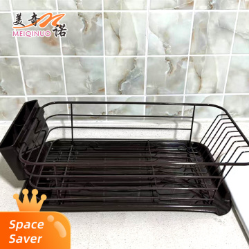 Single layer dish rack brown