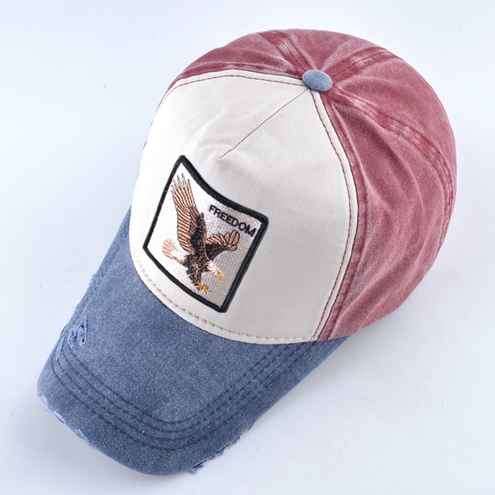 Embroidery Eagle Baseball Caps Men Spring Autumn Cotton Dad Hat For Women Fashion Washed Denim Casquette Snapback Hip Hop Bone