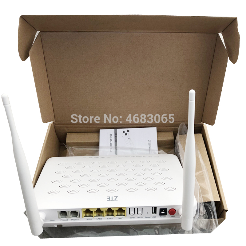 Free Shipping 100% new ZTE F660W V5.2 onu GPON ONT WIRELESS Optical Terminal 4FE+2TEL+USB+Wifi Fiber Optic Equipment