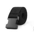 Black Canvas Belt For Women Belts Cummerbunds Casual 2019 Waistband 135cm Waist Belt With Plastic Buckle Streetwear