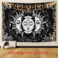 Mandala Tapestry White Black Sun And Moon Tapestry Wall Hanging Gossip Tapestries Hippie Wall Rugs Dorm Decor Blanket 95x73cm