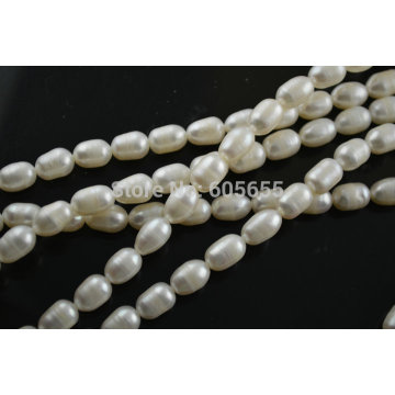 7~8mm Fresh Water Pearl Potato Rice Beads with veins on surface Fit DIY Fashion jewelry Necklace making