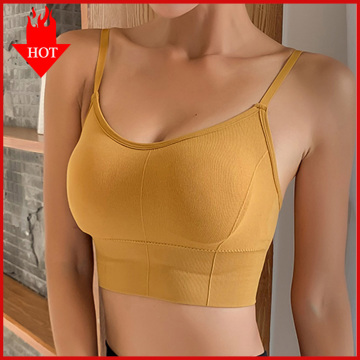 Seamless Underwear Female Crop Tops With Removable Padded Camisole Lady Lingerie Intimates Fashion Sexy Tank Crop Top Sport Bras