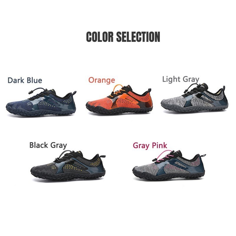 Men Women Plus Size Durable Nonslip Hiking Sport Shoes Elastic Breathable Water Shoes Outdoor Sneakers Unisex Beach Wading Shoes