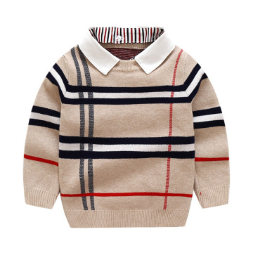 2020 Autumn Winter Boys Knitted Striped Sweater Toddler Kids Long Sleeve Pullover Children's Fashion Sweaters Clothes for Boys