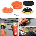 7PCS/lot 3/4/5" Buffing Pad Auto Car Polishing Pad Kit Buffer + Drill Adapter Using For Car Polisher Electric Drill Pack