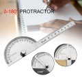 0 To180 Degrees Round Head Stainless Steel Angle Protractor Angle Finder Measuring Ruler Machinist Tool Easy To Carry