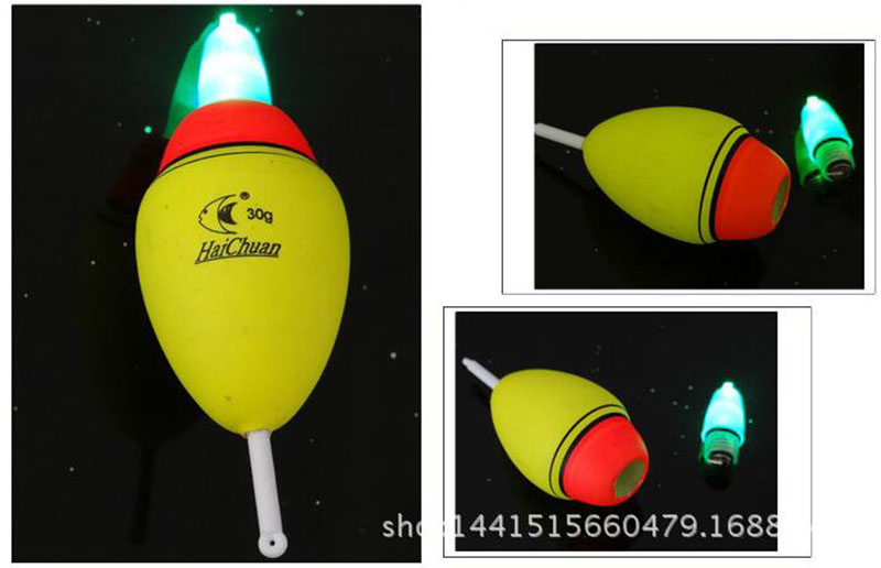 1Pcs Fatty Fishing Light Float 20g 30g 40g 50g 60g Float Noctilucent Float Electronic Float