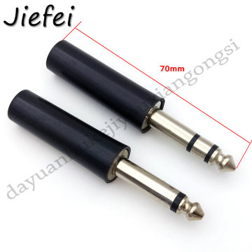 4Pcs New 6.35mm Male Mono / Stereo Jack Audio Plug Connector Jack Adapter 1/4 Inch TS audio phono tone TS guitar cable plug