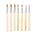 New 7PCs High Quality Wooden Nail Brushes Painting Pen Extension Nail Art UV Gel Polish Brush Manicure Tools Dropshipping TSLM1