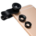 Fish Eye Lens 3-in-1 Wide Angle Macro 180 Camera Kits Mobile Phone Fish Eye Lenses with Clip 0.67 x for iPhone Samsung Xiaomi