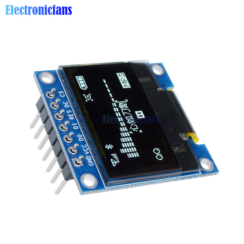 0.96" White 0.96 Inch OLED Module 128X64 OLED LCD LED Display Module For Arduino IIC I2C Communicate DC 3V-5V SPI Serial Module