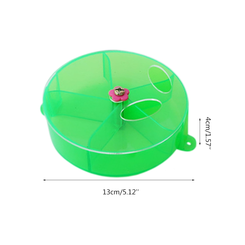 Bird Creative Foraging Toy Cage Feeder Treat Holder Seed Food Ball Rotate Wheel for Parrot Parakeet Cockatiel Conure