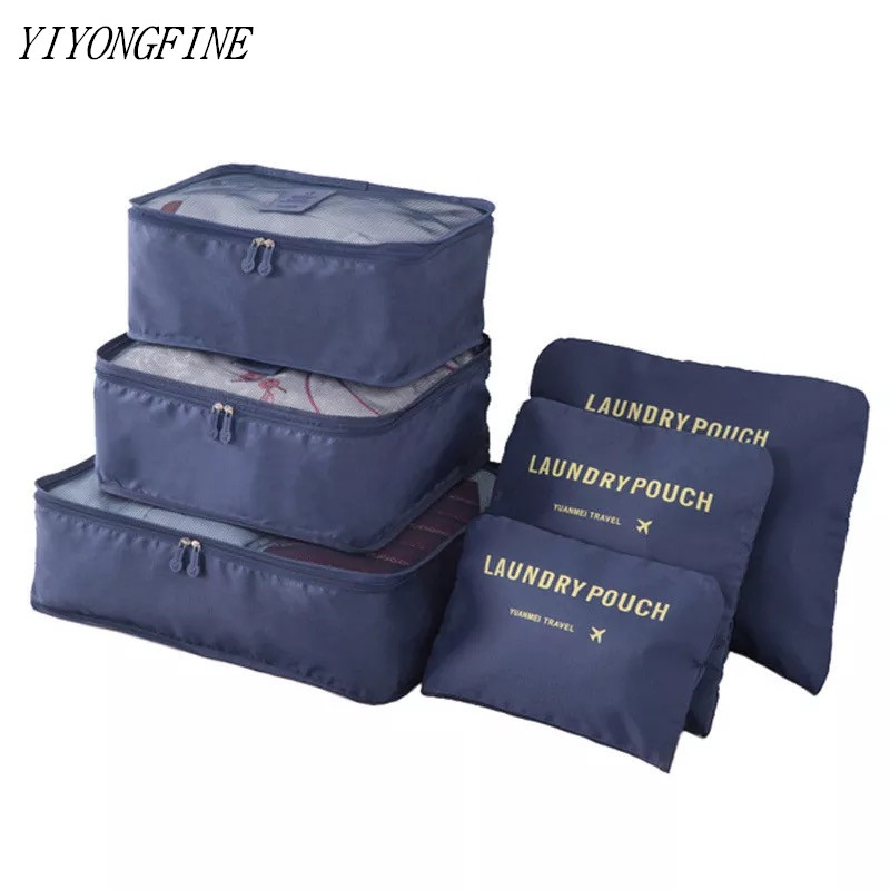 Multifunction 6pcs Travel Bags Waterproof Clothes Storage Luggage Organizer Pouch Packing Cube Men And Women Travel Storage Bag