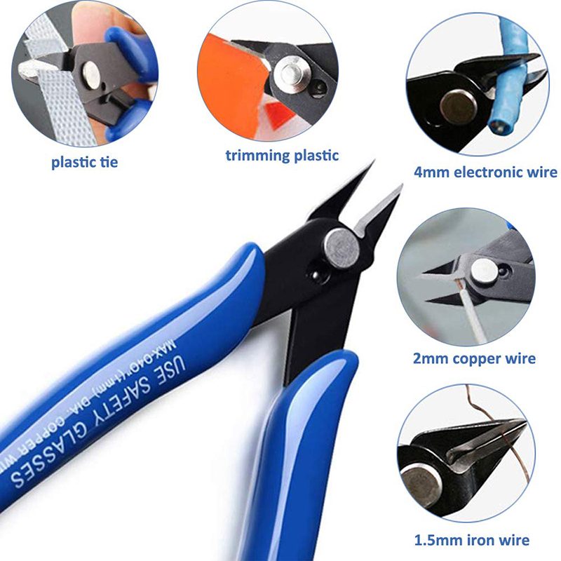 QUK Pliers Multi Functional Tools Electrical Wire Cable Cutters Cutting Side Snips Flush Stainless Steel Nipper Hand Tools