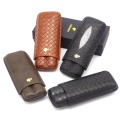 COHIBA Pocket Cigar Case Leather Travel Cigar Humidor 2 Cigars Holders Tube Portable Mini Humidor Box Sigar Case