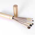 O.TWO.O 5pcs Makeup Brushes Set Powder Blush Foundation Eyeshadow Eyeliner Lip Cosmetic Brush Kit Beauty Tools With Gold Tube