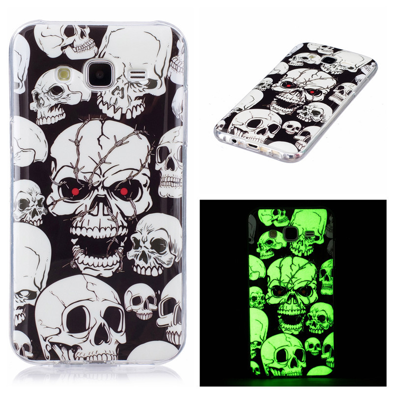 Luminous Cartoon Cell Phone Case for Samsung galaxy S6 S7 edge S8 Plus S5 Neo Note8 Grand J3 J5 J7 Prime Pro A3 A5 A8 duos Cover
