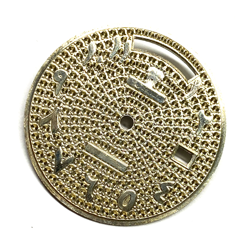 prong watch dial with date window