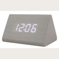 Green Wooden LED Alarm Clocks Desk Digital Clock With Temperature Time Function 4 Colors Smart Table Clock Time Accuracy