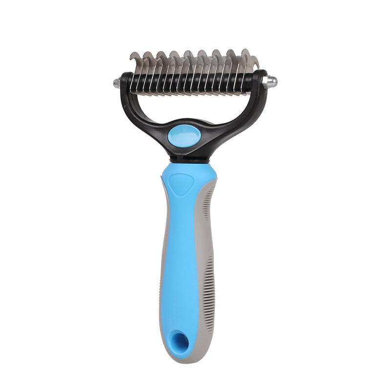 Double-sided Pet Cat Dog Comb Brush Professional Open Knot Rake Knife Pet Grooming Products Hair Fur Shedding Trimmer