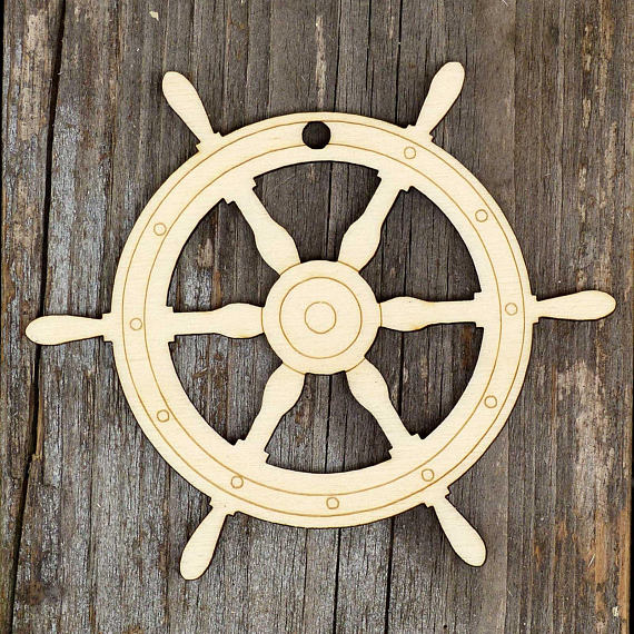 Wooden Ships Wheel Craft Shapes Plywood