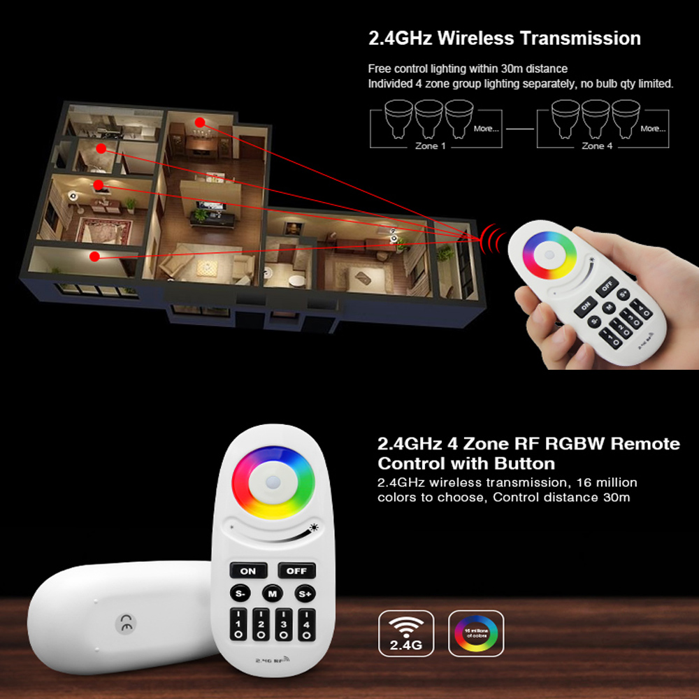 5M-40M 16Million Colors 5050 RGBW LED Strip RGBWW 60LED/M Tape Rope Light RF Remote Tuya WIFI Controller 12V LED Power Supply