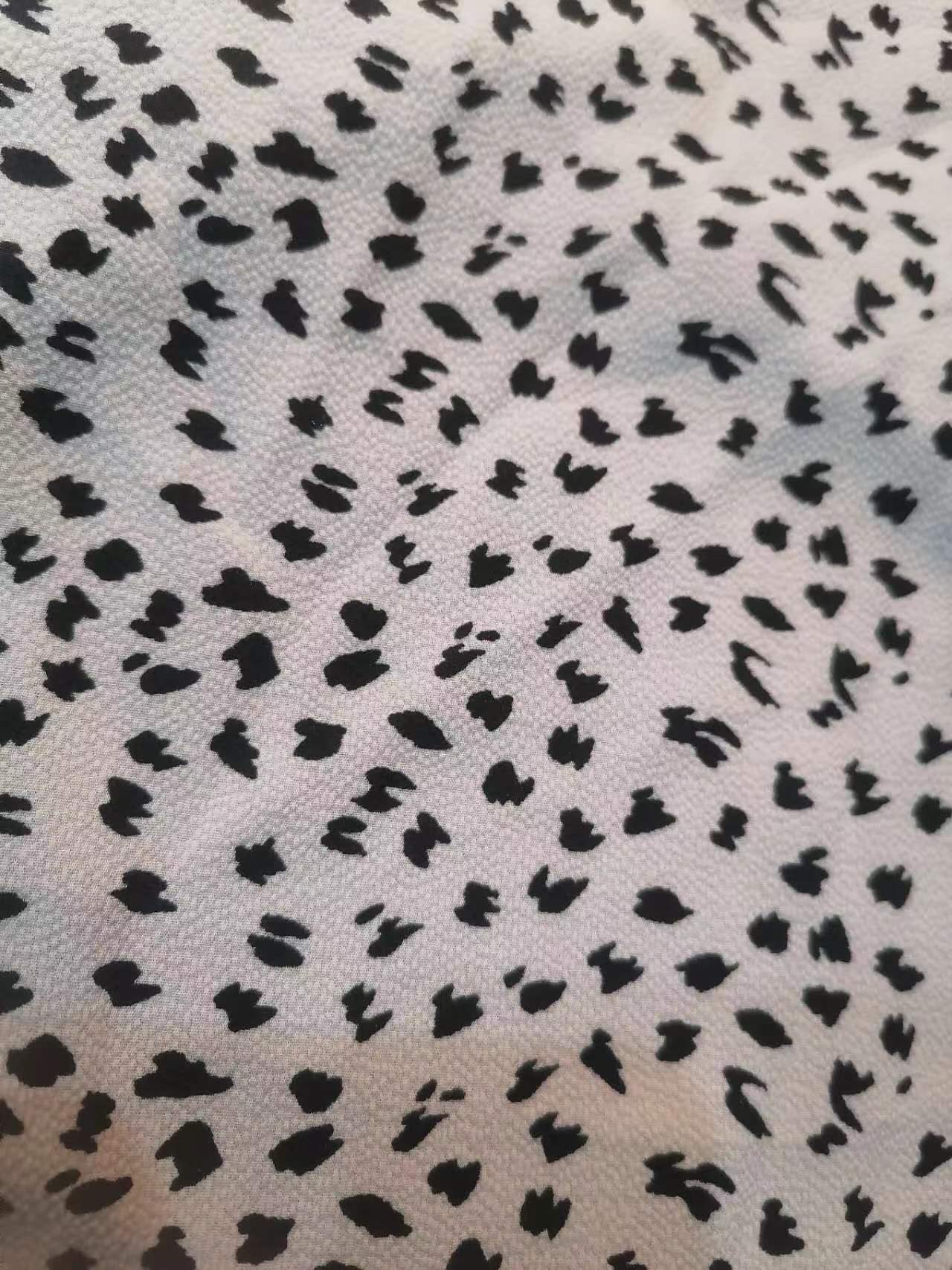 polyester spandex bubble chiffon printed fabric