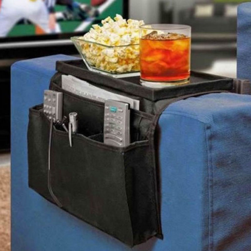 Sofa Chair Storage Bag Couch Arm Rest Table Organizer Tray Sofa Pockets Remote Magazine Rack 6 Pocket